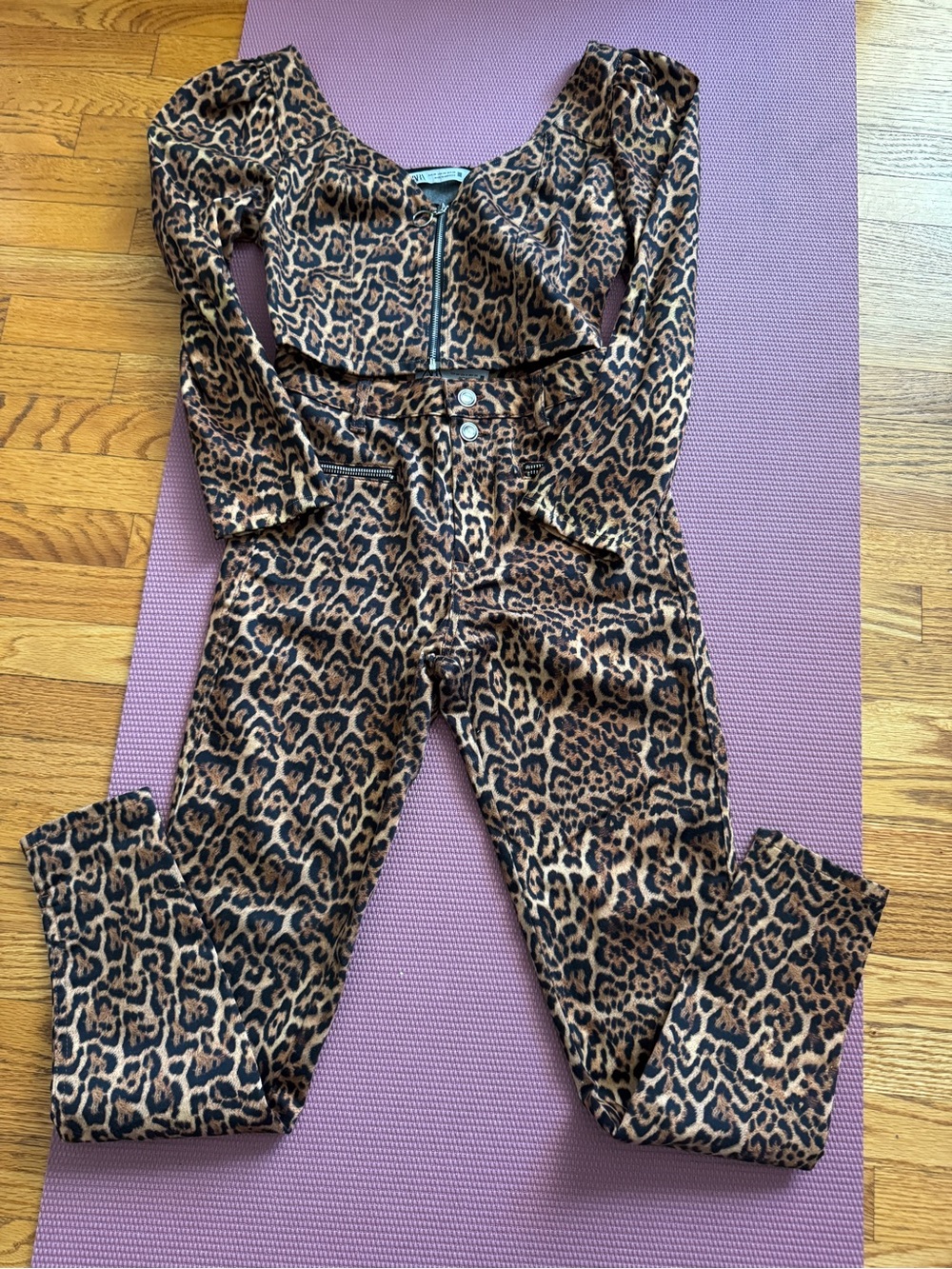 Zara Leopard Print Two-Piece  XS